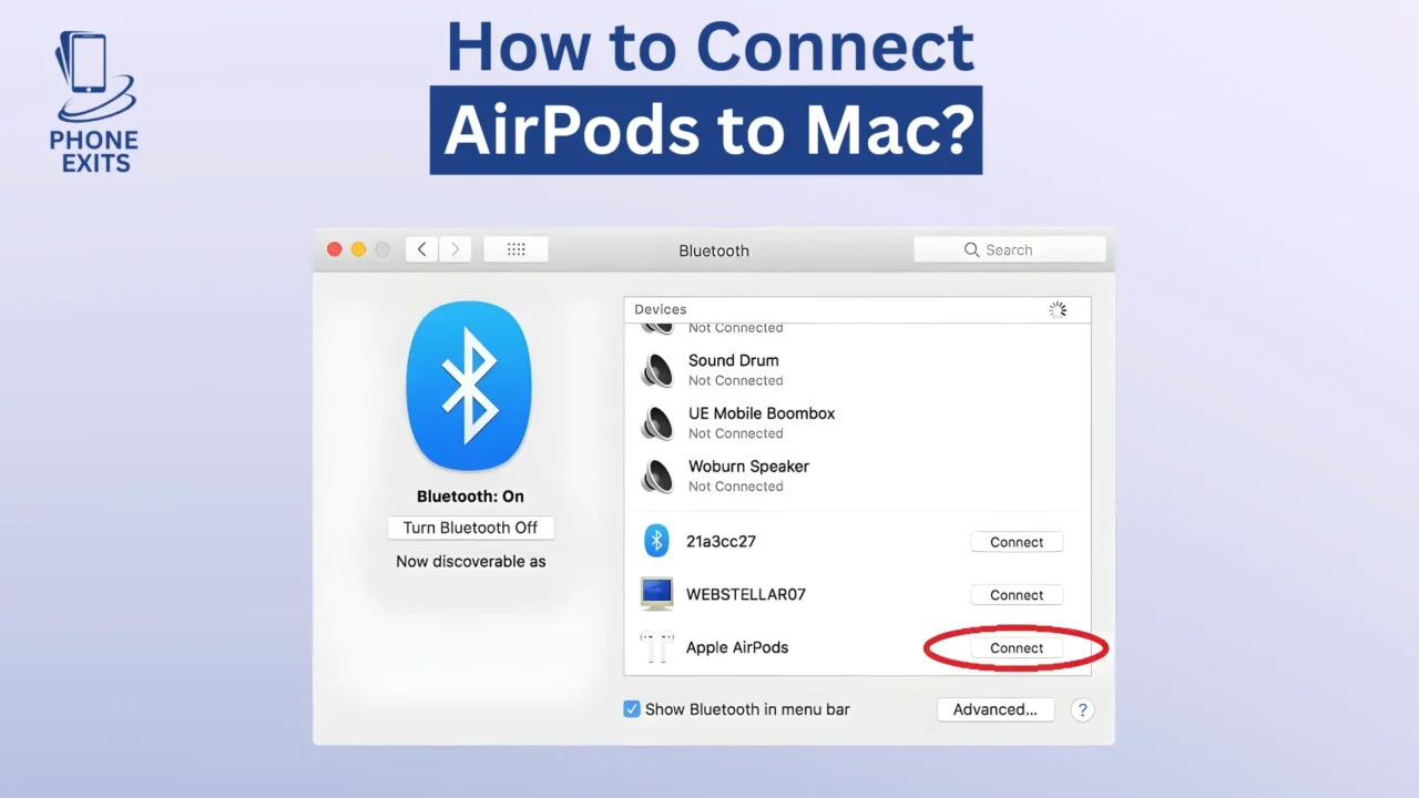how to connect airpods to mac